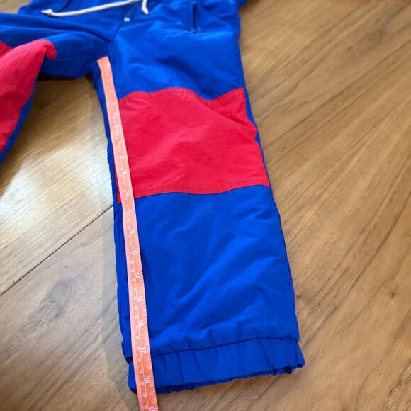 Vintage FERA Snowsuit Kids Size Junior 6 Ski Play Hood Zip Snap Color Block - Picture 12 of 16